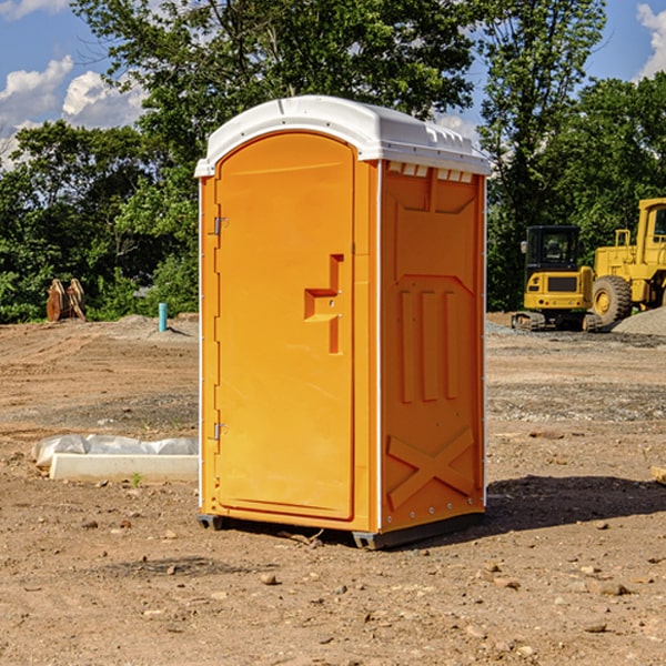 how often are the porta potties cleaned and serviced during a rental period in Canton